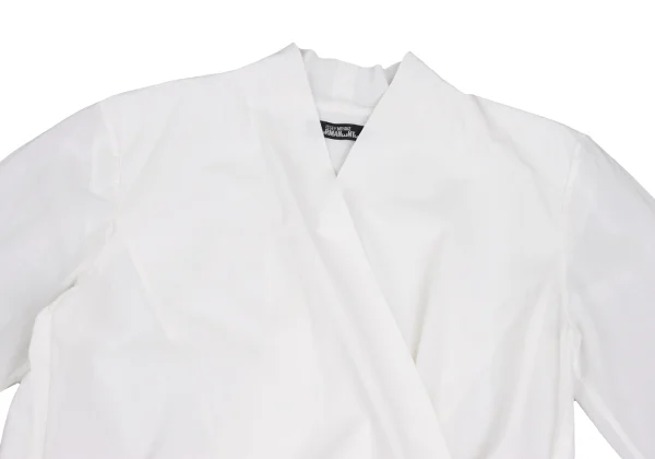 ISSEY MIYAKE PERMANENTE Cotton Drape Wrap-Front Blouse K-172917_003