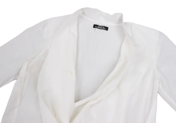ISSEY MIYAKE PERMANENTE Cotton Drape Wrap-Front Blouse K-172917_011