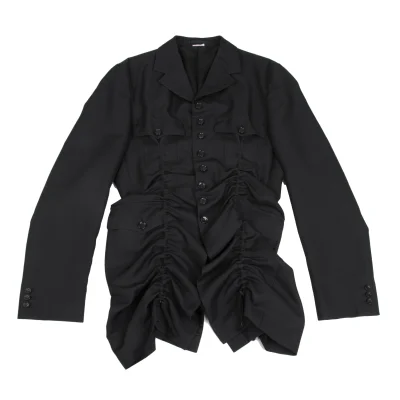 COMME des GARCONS HOMME PLUS Poly Gaba Gathered Military Jacket