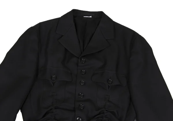 COMME des GARCONS HOMME PLUS Poly Gaba Gathered Military Jacket K-172920_002