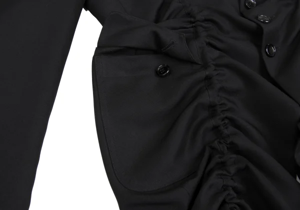 COMME des GARCONS HOMME PLUS Poly Gaba Gathered Military Jacket K-172920_011