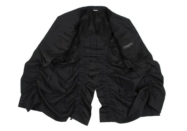COMME des GARCONS HOMME PLUS Poly Gaba Gathered Military Jacket K-172920_013