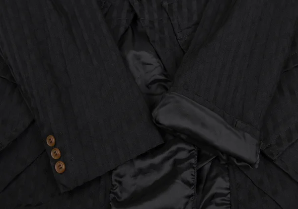 COMME des GARCONS HOMME PLUS Stripe Dot Weave Cutaway Jacket K-172921_009
