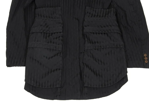 COMME des GARCONS HOMME PLUS Stripe Dot Weave Cutaway Jacket K-172921_012