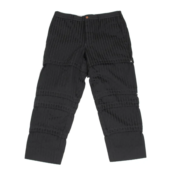 COMME des GARCONS HOMME PLUS Stripe Dot Weave Studded Pants Black L K-172922_001