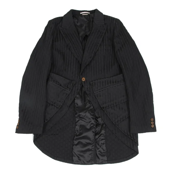 COMME des GARCONS HOMME PLUS Stripe Dot Weave Jacket & Pants K-172923_002