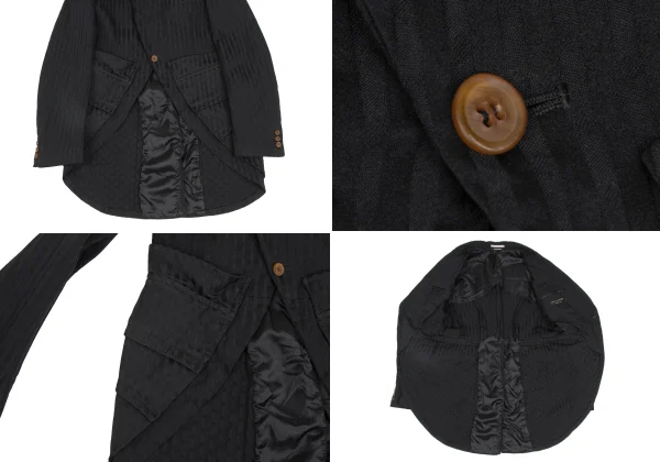 COMME des GARCONS HOMME PLUS Stripe Dot Weave Jacket & Pants K-172923_005