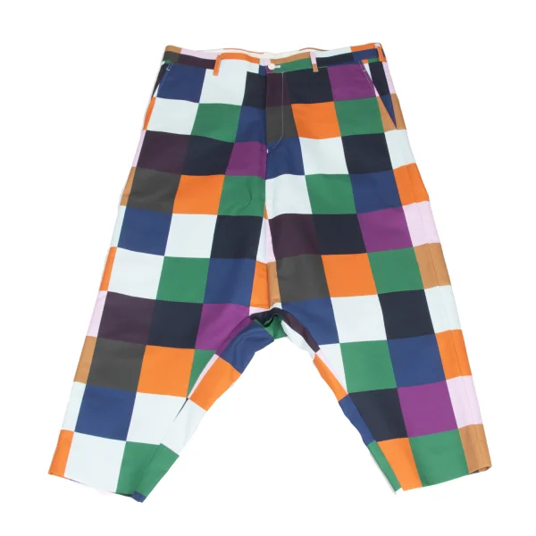 COMME des GARCONS HOMME PLUS Colorful Block Dropped Crotch Pants Multi-Color M K-172925_001