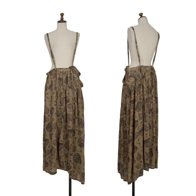 Y's Rayon Botanical Print Wrap Skirt