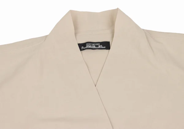 ISSEY MIYAKE PERMANENTE Cotton Drape Wrap-Front Blouse K-172937_004