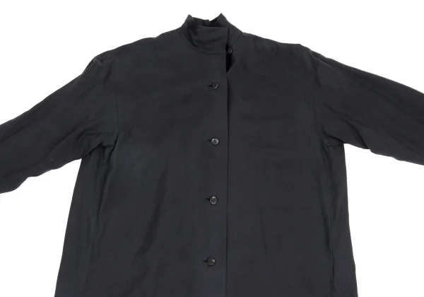 ISSEY MIYAKE PERMANENTE Silk Open Collar Shirt K-172938_003