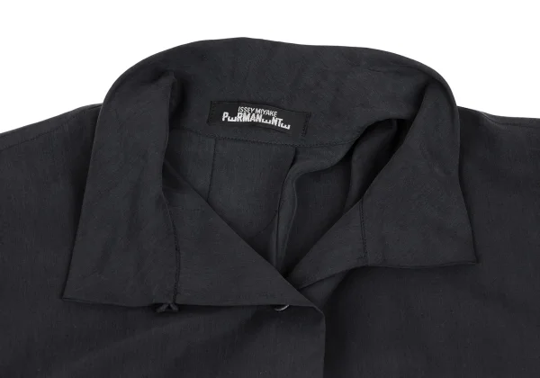 ISSEY MIYAKE PERMANENTE Silk Open Collar Shirt K-172938_006