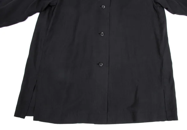 ISSEY MIYAKE PERMANENTE Silk Open Collar Shirt K-172938_010