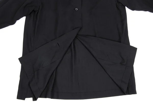ISSEY MIYAKE PERMANENTE Silk Open Collar Shirt K-172938_011