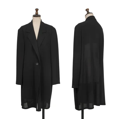 ISSEY MIYAKE PERMANENTE Summer Wool Single Button Long Jacket