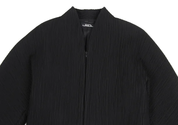 ISSEY MIYAKE PERMANENTE Cotton Ribbed-Design Padded Collarless Jacket K-172942_003
