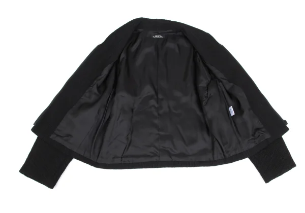 ISSEY MIYAKE PERMANENTE Cotton Ribbed-Design Padded Collarless Jacket K-172942_009