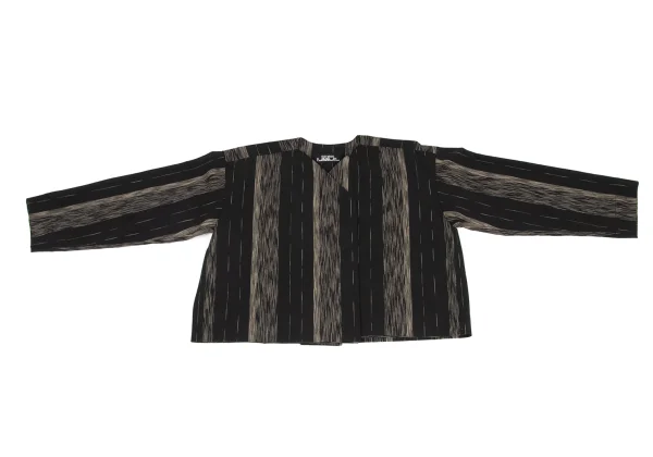 ISSEY MIYAKE PERMANENTE Faded Stripe Layered Design Buttonless Jacket K-172943_002