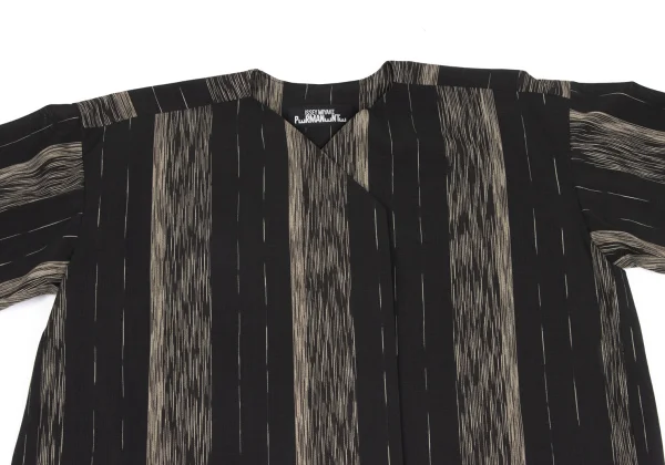 ISSEY MIYAKE PERMANENTE Faded Stripe Layered Design Buttonless Jacket K-172943_003