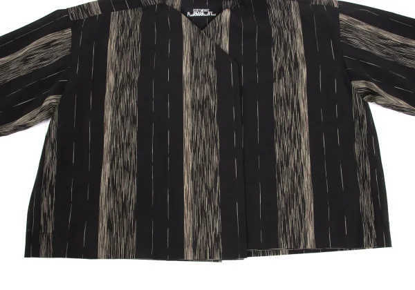 ISSEY MIYAKE PERMANENTE Faded Stripe Layered Design Buttonless Jacket K-172943_007