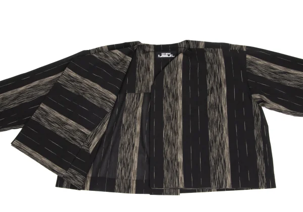 ISSEY MIYAKE PERMANENTE Faded Stripe Layered Design Buttonless Jacket K-172943_008