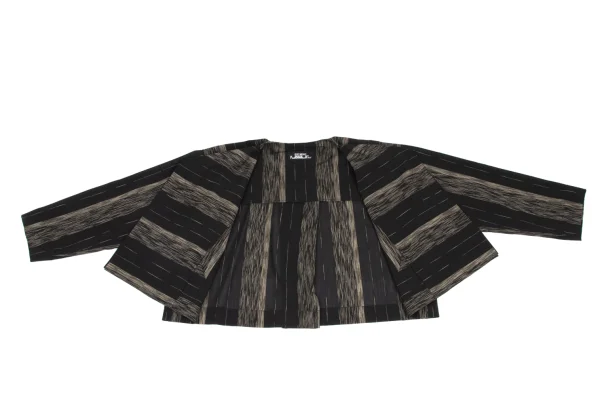 ISSEY MIYAKE PERMANENTE Faded Stripe Layered Design Buttonless Jacket K-172943_009
