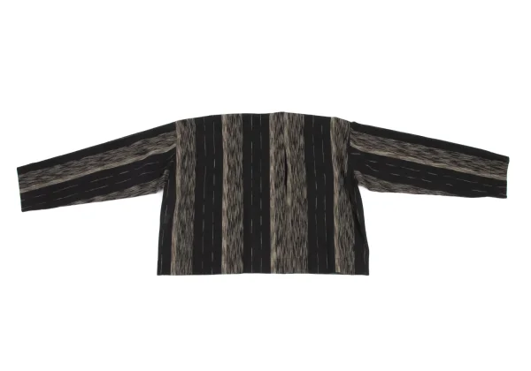 ISSEY MIYAKE PERMANENTE Faded Stripe Layered Design Buttonless Jacket K-172943_011