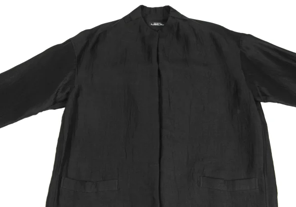 ISSEY MIYAKE PERMANENTE Linen Blend Buttonless Half Coat K-172944_003