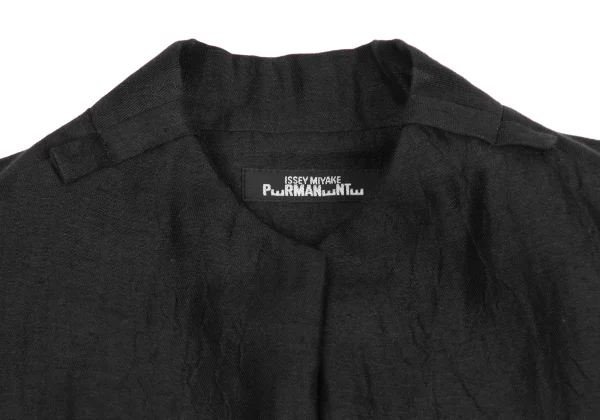 ISSEY MIYAKE PERMANENTE Linen Blend Buttonless Half Coat K-172944_004