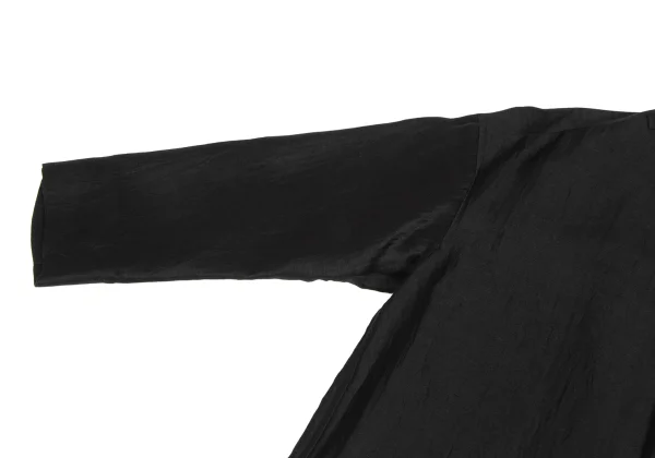 ISSEY MIYAKE PERMANENTE Linen Blend Buttonless Half Coat K-172944_006
