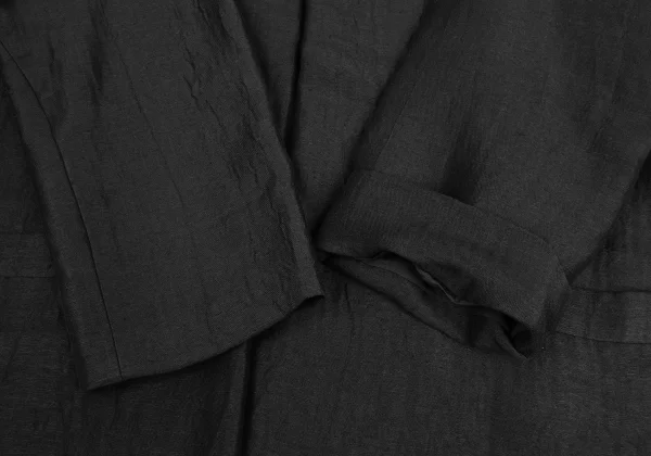 ISSEY MIYAKE PERMANENTE Linen Blend Buttonless Half Coat K-172944_007