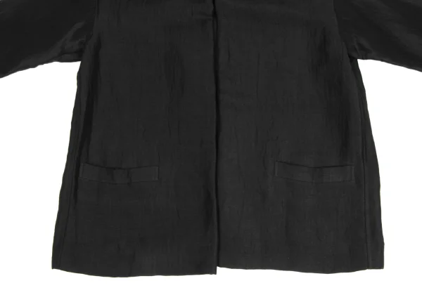 ISSEY MIYAKE PERMANENTE Linen Blend Buttonless Half Coat K-172944_008