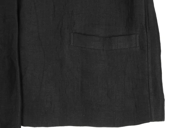 ISSEY MIYAKE PERMANENTE Linen Blend Buttonless Half Coat K-172944_009