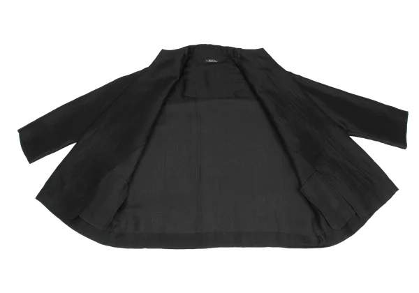 ISSEY MIYAKE PERMANENTE Linen Blend Buttonless Half Coat K-172944_011