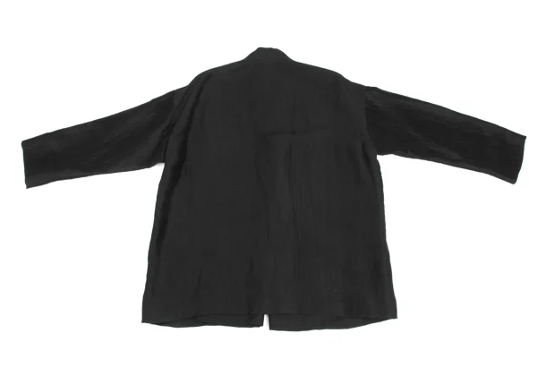 ISSEY MIYAKE PERMANENTE Linen Blend Buttonless Half Coat K-172944_012
