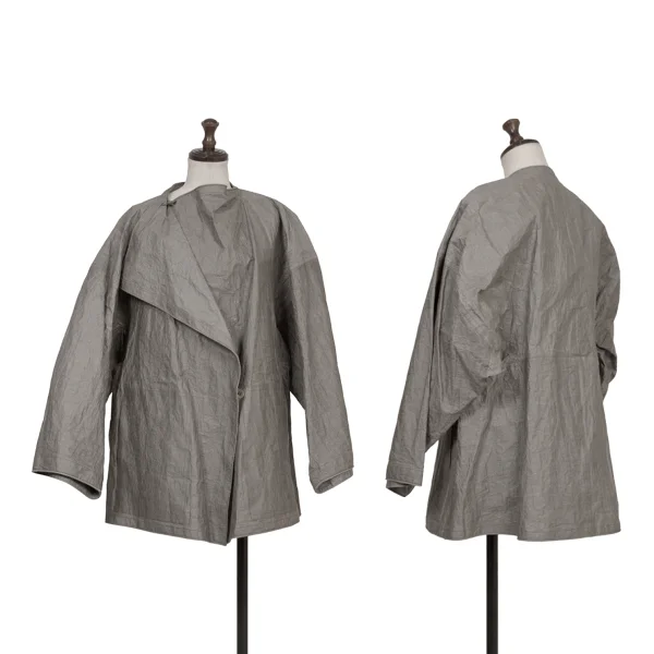 ISSEY MIYAKE PERMANENTE Semi-double Paper Jacket Charcoal M K-172945_001