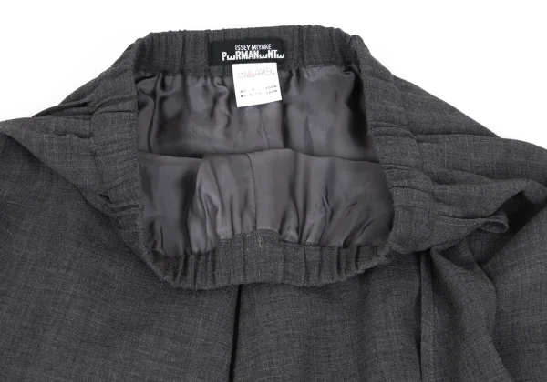 ISSEY MIYAKE PERMANENTE Wool Drape Hem Skirt K-172946_004