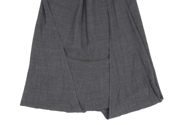 ISSEY MIYAKE PERMANENTE Wool Drape Hem Skirt K-172946_005