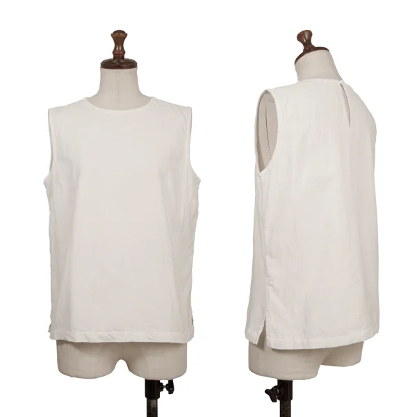 ASHA BY MDS Cotton Embroidery Sleeveless Top White S-M K-172949_001