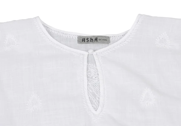 ASHA BY MDS Cotton Embroidery Short Sleeve Blouse K-172958_004