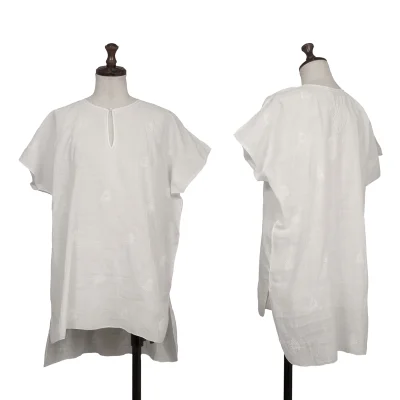 ASHA BY MDS Cotton Embroidered Short Sleeve Blouse