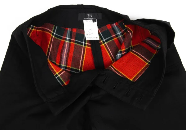 Y's Wool Check Double-faced Cropped Pants K-172961_008