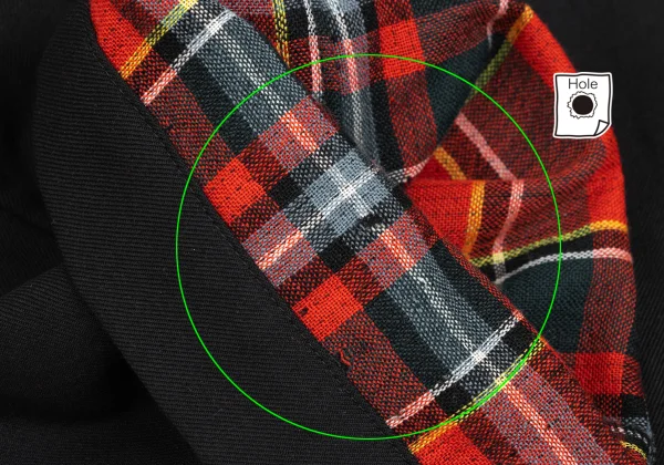 Y's Wool Check Double-faced Cropped Pants K-172961_013