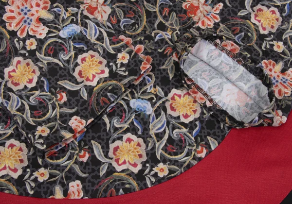 VIVIENNETAM Floral Printed Curve Switching Top K-172965_007