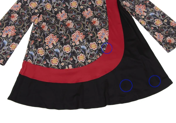 VIVIENNETAM Floral Printed Curve Switching Top K-172965_008