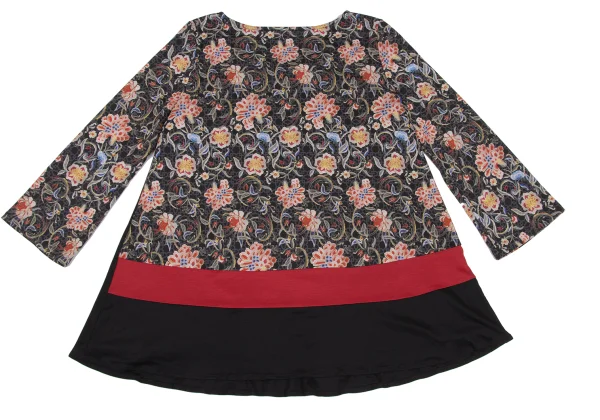 VIVIENNETAM Floral Printed Curve Switching Top K-172965_015
