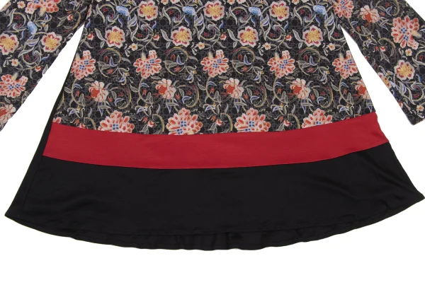 VIVIENNETAM Floral Printed Curve Switching Top K-172965_016