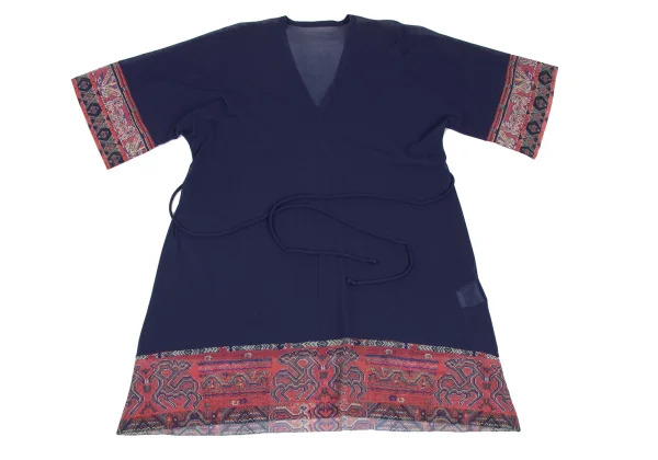 VIVIENNETAM Native Pattern Switching Mesh Tunic K-172966_002