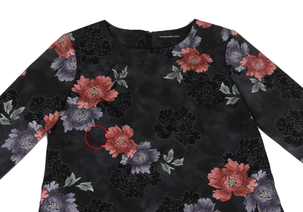VIVIENNETAM Poly Floral Mottled Print Tunic K-172968_003
