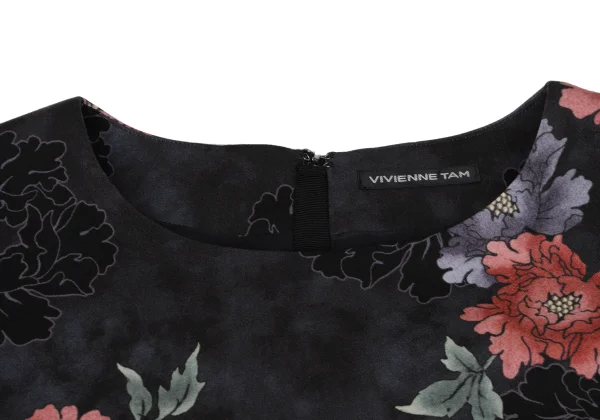 VIVIENNETAM Poly Floral Mottled Print Tunic K-172968_005
